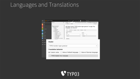 TYPO3 8.7 LTS Sprachen 